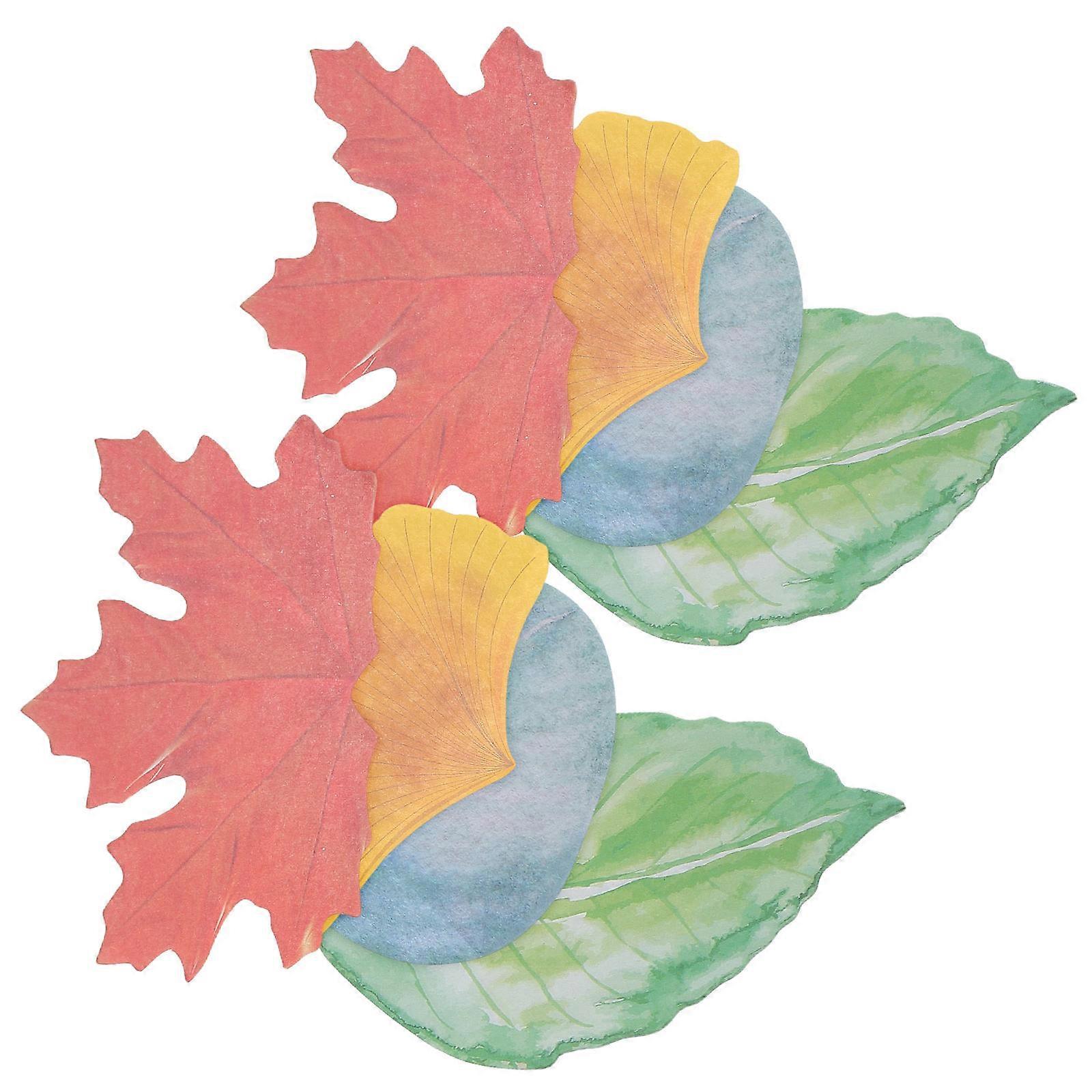 Leaf Design Memo Pads for Writing 8Pcs Unique Paper Set