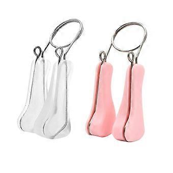 2 stks Neus omhoog Lifting Shaping Shaper Straightening Bridge Corrector Beauty Tool voor Vrouwen Meisjes Dames (Wit + Roze)