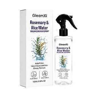 Rosemary & Rice Water Volumizing Hair Spray (100ml), Lightweight Non-Greasy Hair Thickening Spray for Fuller, Smooth Hair