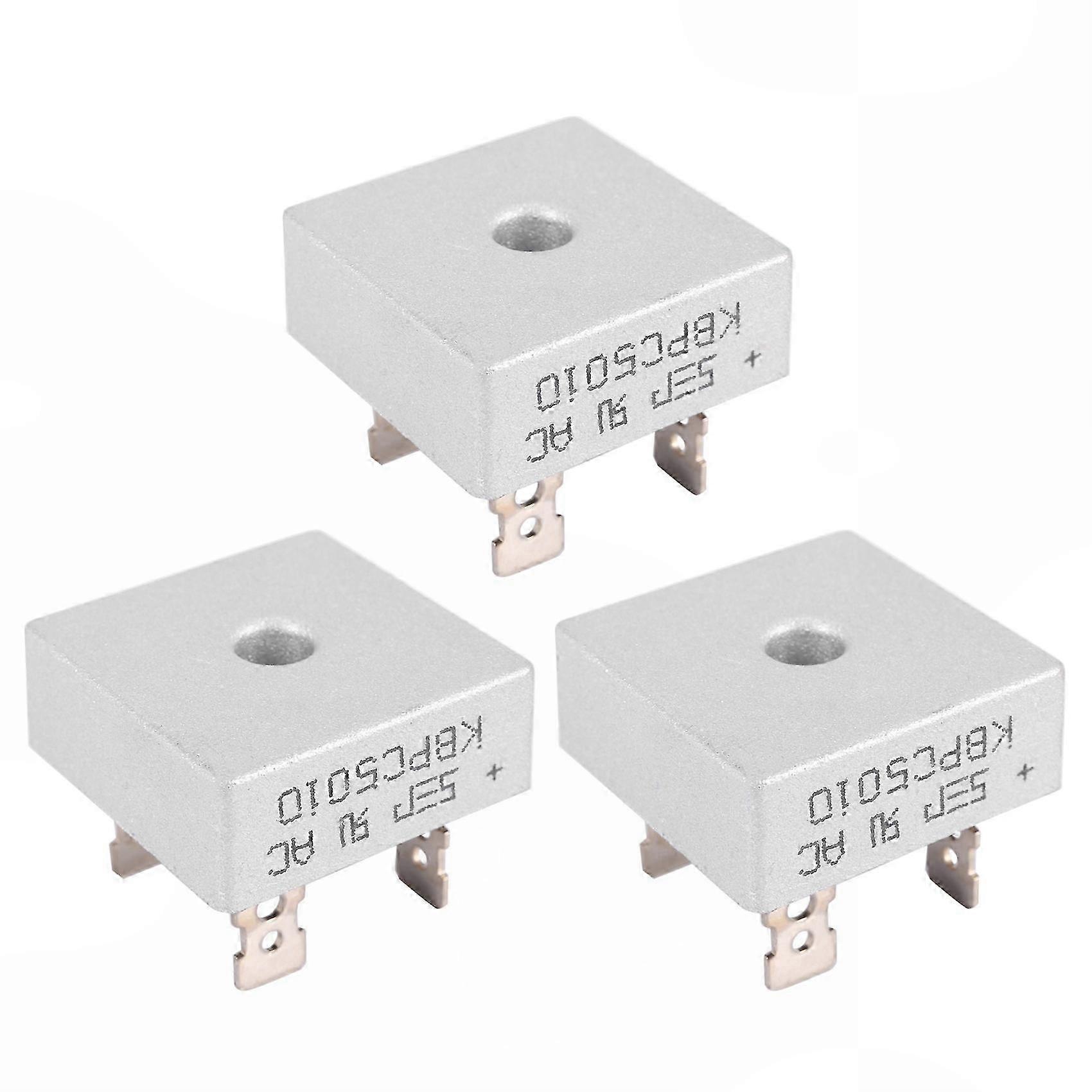 3-Pack Diode Bridge Rectifier 50A 1000V for Single Phase Applications
