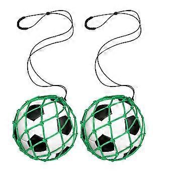 2PCS Football Kick Trainer Soccer Ball Net Kicker, for Ball Size 3, 4, 5, Solo Soccer Kick Practice Training Aid Green 2026