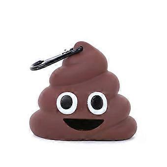 Creative Poop Shaped Pet Poop Waste Bag Dispenser Portable Pet Bin Bag Holder wi