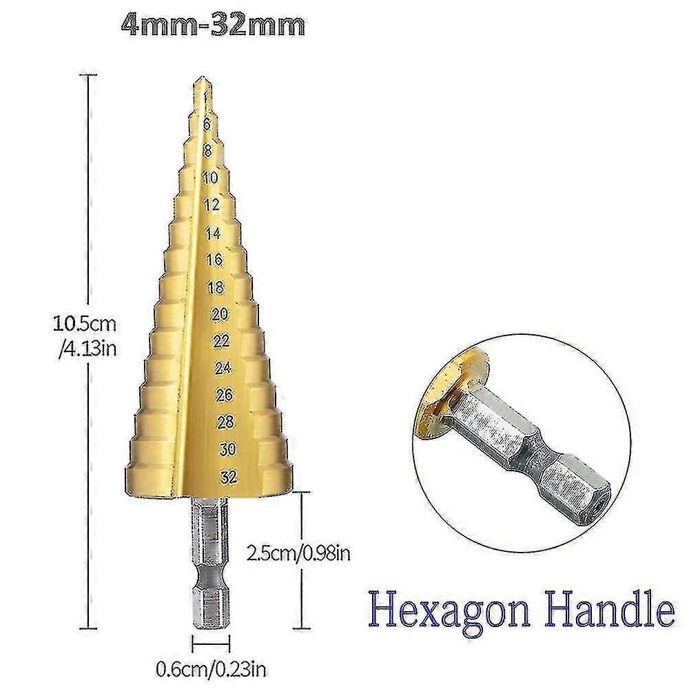 Step Drill Set Tools Aluminum Shell Metal Drilling Tools
