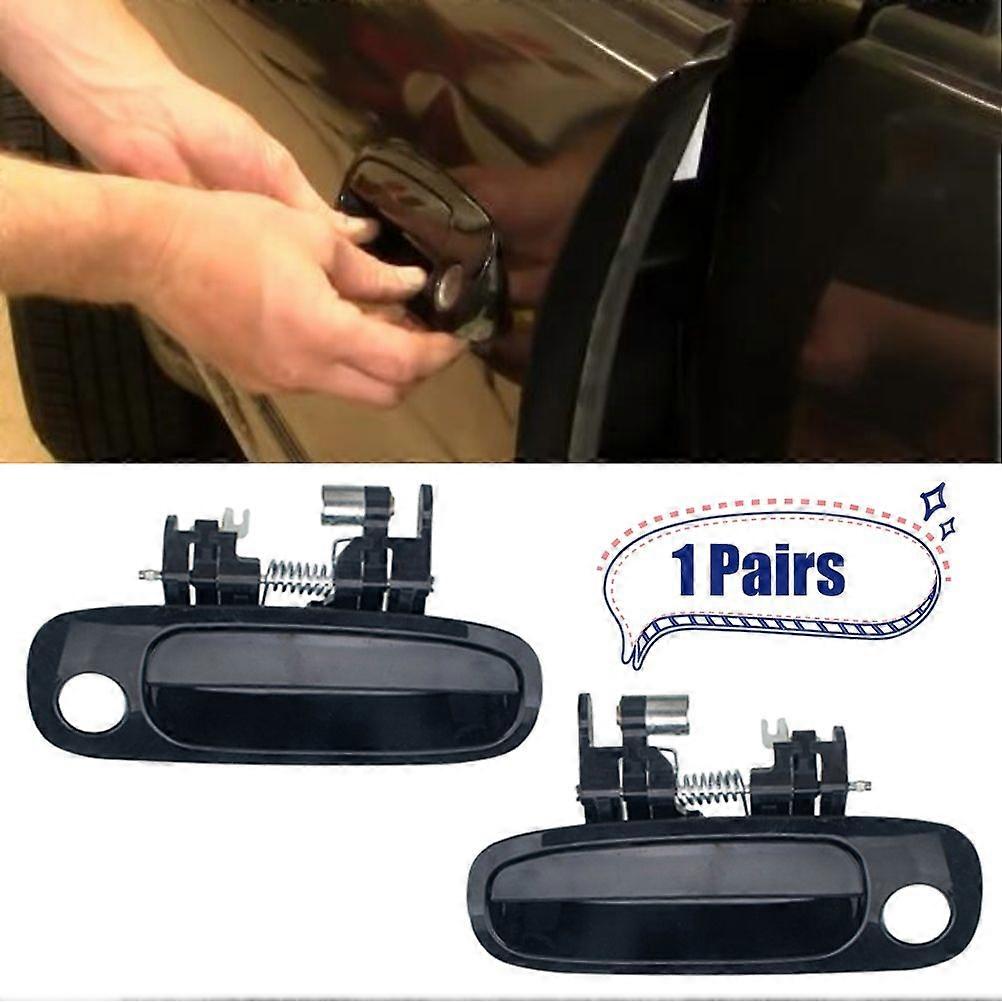 2PCS/Set Car Outer Door Handle Compatible for 1998-2002  Corolla Black