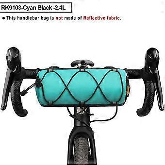 2,4L cykelväska bärbar styrväska med hög synlighet, reflekterande eller andra färger, MTB, landsväg, cykelramsväska för cykel