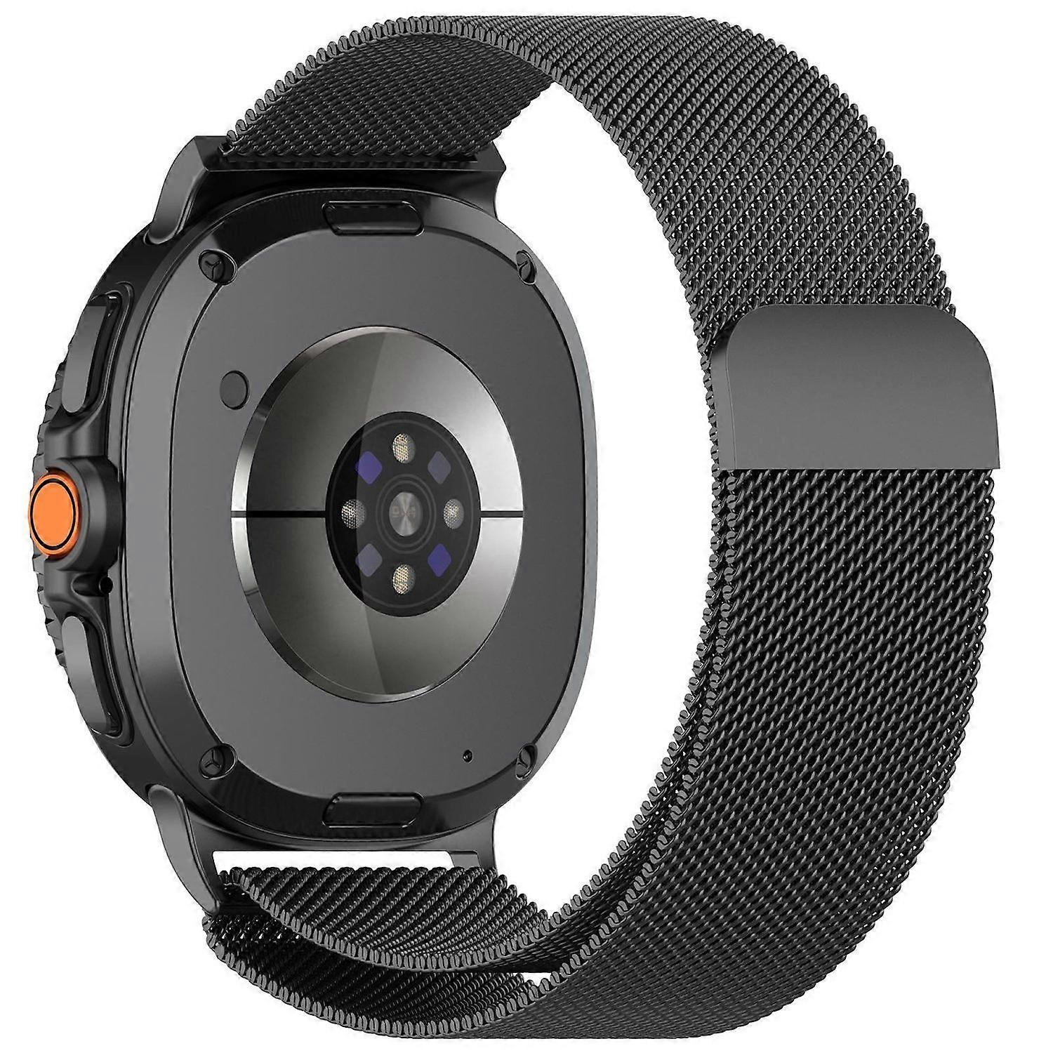 For Samsung Galaxy Watch 8 / 8 Classic Milan Metal Steel Mesh Strap with Magnetic Clasp Titanium