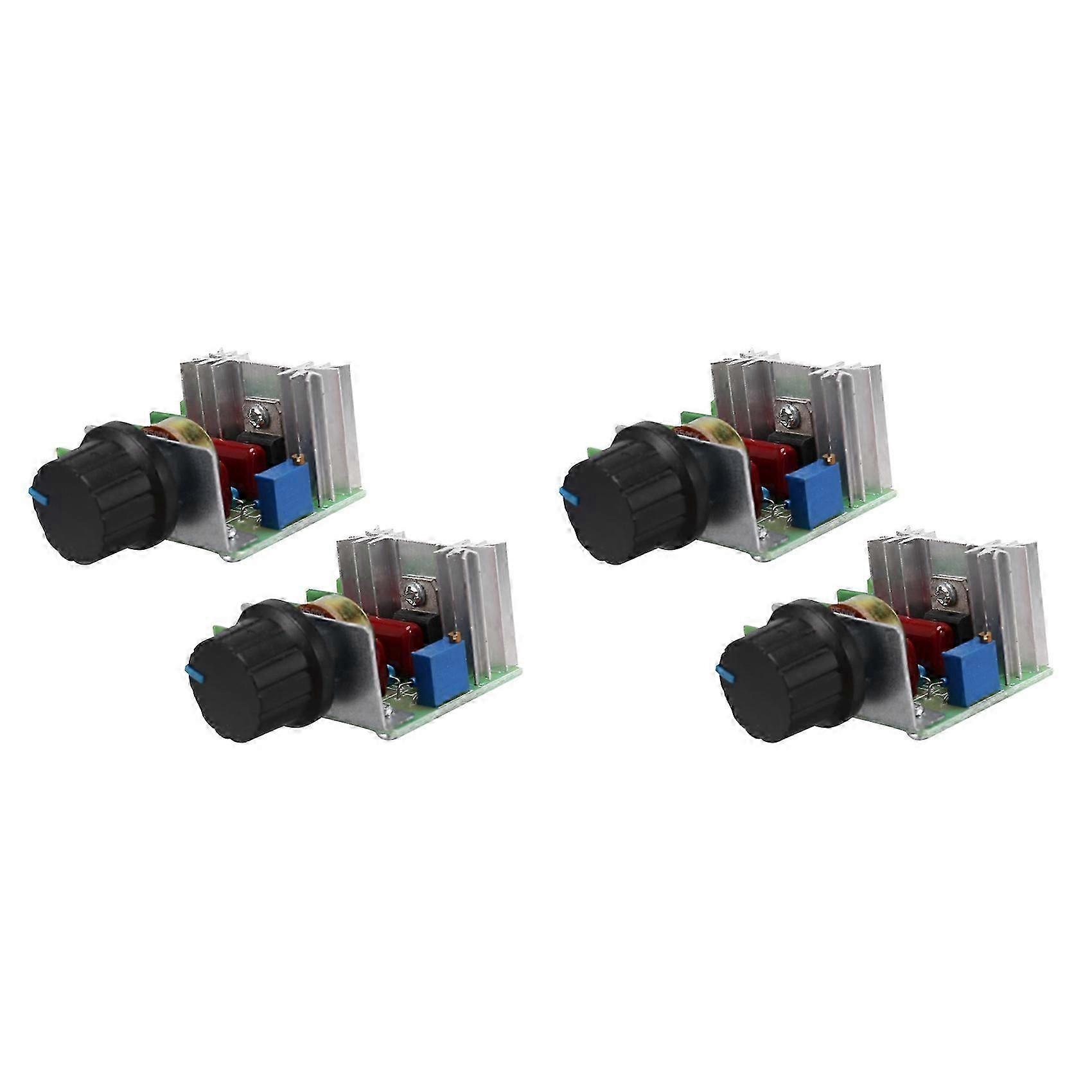 4 Pcs AC Motor Speed Controller | AC 220V 2000W Thyristor Adjustable Power Controller