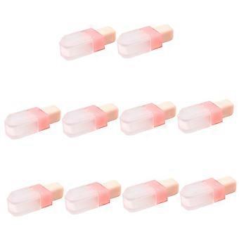10 auslaufsichere Lipgloss-Behälter in kreativer Eiscremeform, nachfüllbare Tuben für unterwegs