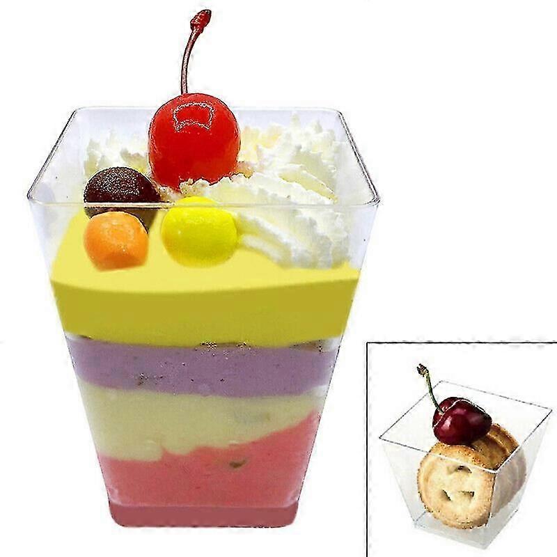 Portion Cup Transparent Container for Mousses 50Pcs Pack