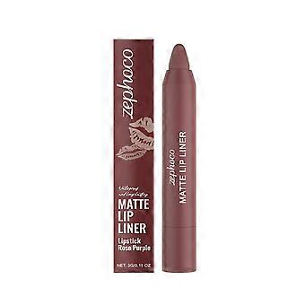 Crayon à lèvres mat Zephoco Rose Purple Misty, texture légère, couleur hydratante, idéal pour les déplacements.