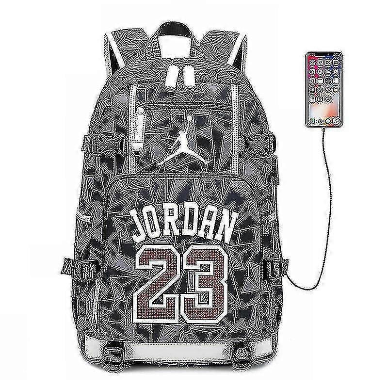 Nba Peripheral Series Star Multifuncional Usb Backpack Luminous Fluorescent Backpack