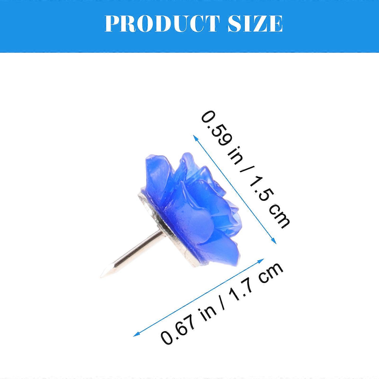 30pcs Flower Shape Push Pin Multi-function Thumbtacks Delicate Thumb Tacks Map Supply