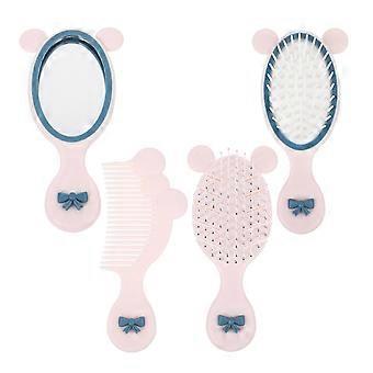 Haarborstelset voor kinderen om het haar te ontwarren, inclusief handspiegel (1 set) YTQ