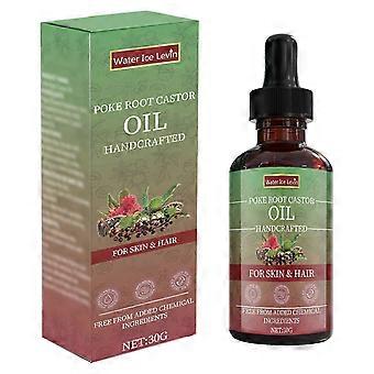Organic Poke Root & Castor Oil - Natural Lymphatic Massage Oil for Cysts, Fibroids & Swollen Lymph Relief, Deep Tissue Soothing