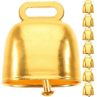 Golden Metal Cattle Bells for Anti-Lost Pets 8Pcs Loud Bells