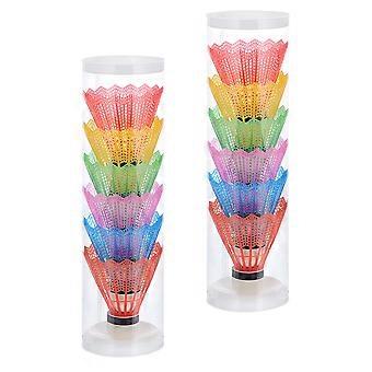 Shuttlecocks Plastic Badminton for Outdoor Use 12Pcs Mixed Color Sports