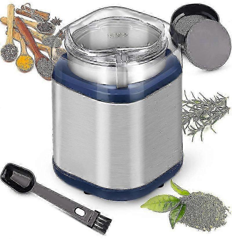 200W Electric Spice Grinder Compact Herb Grinder with Pollen Catcher