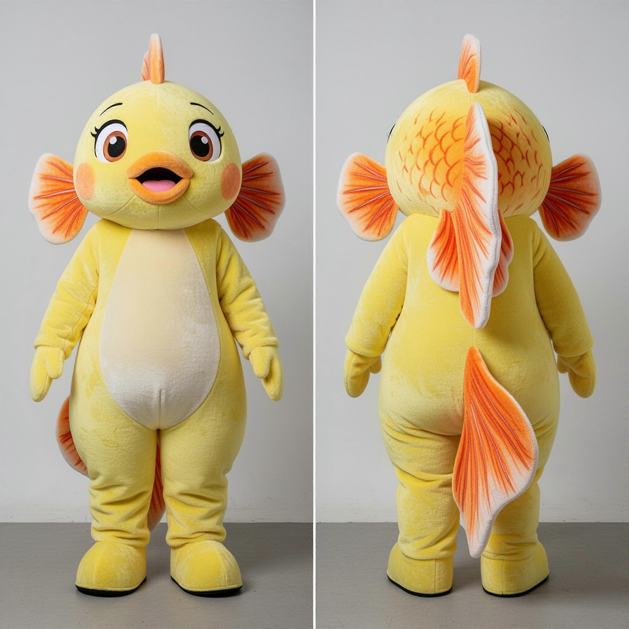 MASTICOT Lemon Yellow Shimmering Betta Fish Mascot