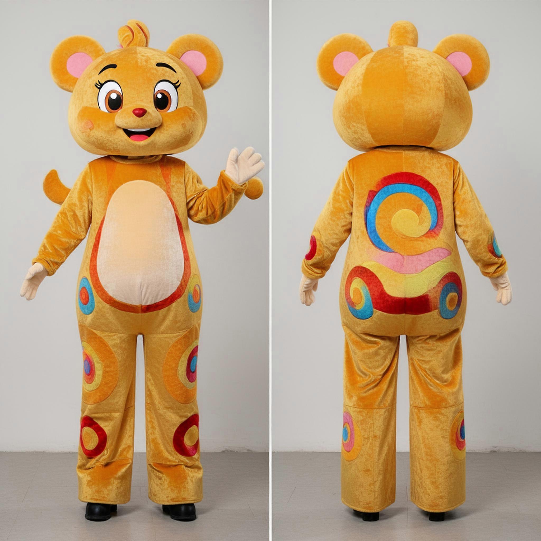 MASTICOT Gold Gleaming Stilt Walker Mascot