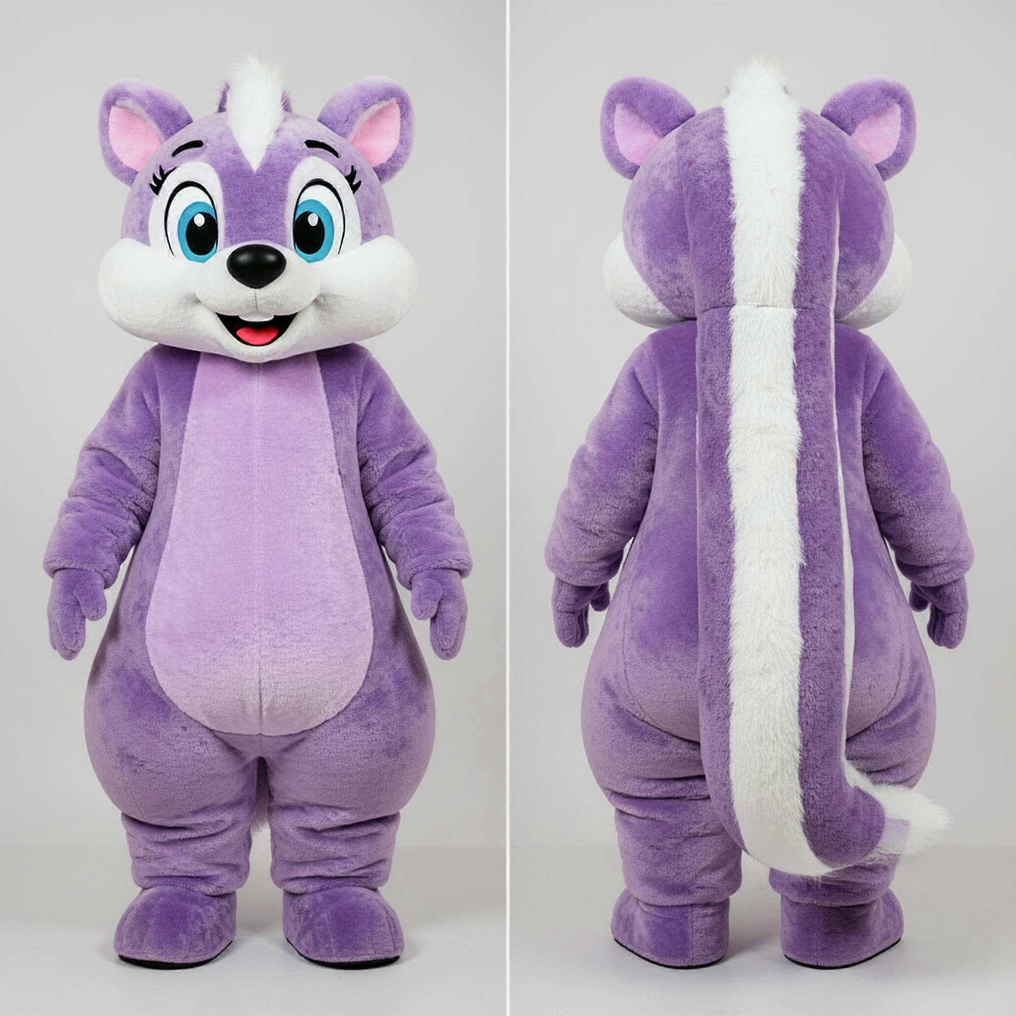 MASTICOT Lavender Plush Skunk Mascot