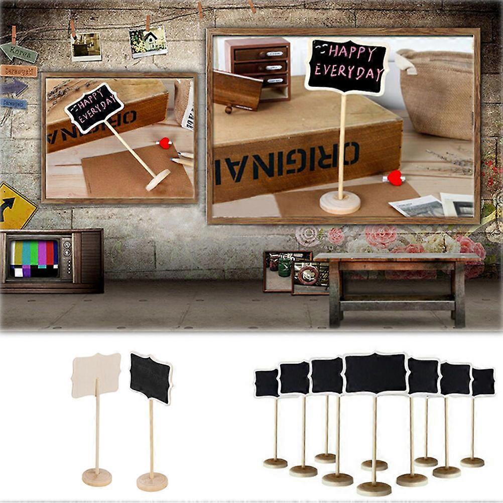 1Pc  Mini Chalkboard Chalkboard Rectangular Angled Wedding Table Number Sign