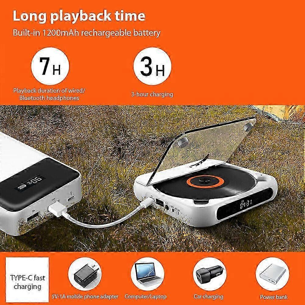 CD Player A-B Repeat Bluetooth-Compatible CD Player Memory Function for Home Car