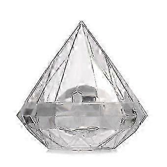 12pcs Wedding Treat Gift Boxes Clear Diamond Shape Candy Containers
