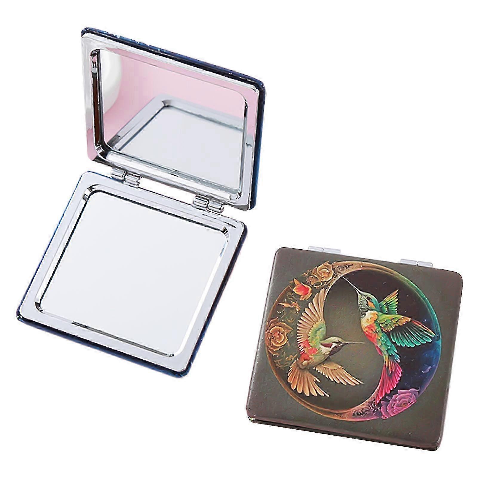 Dual-View Foldable Compact Makeup Mirror