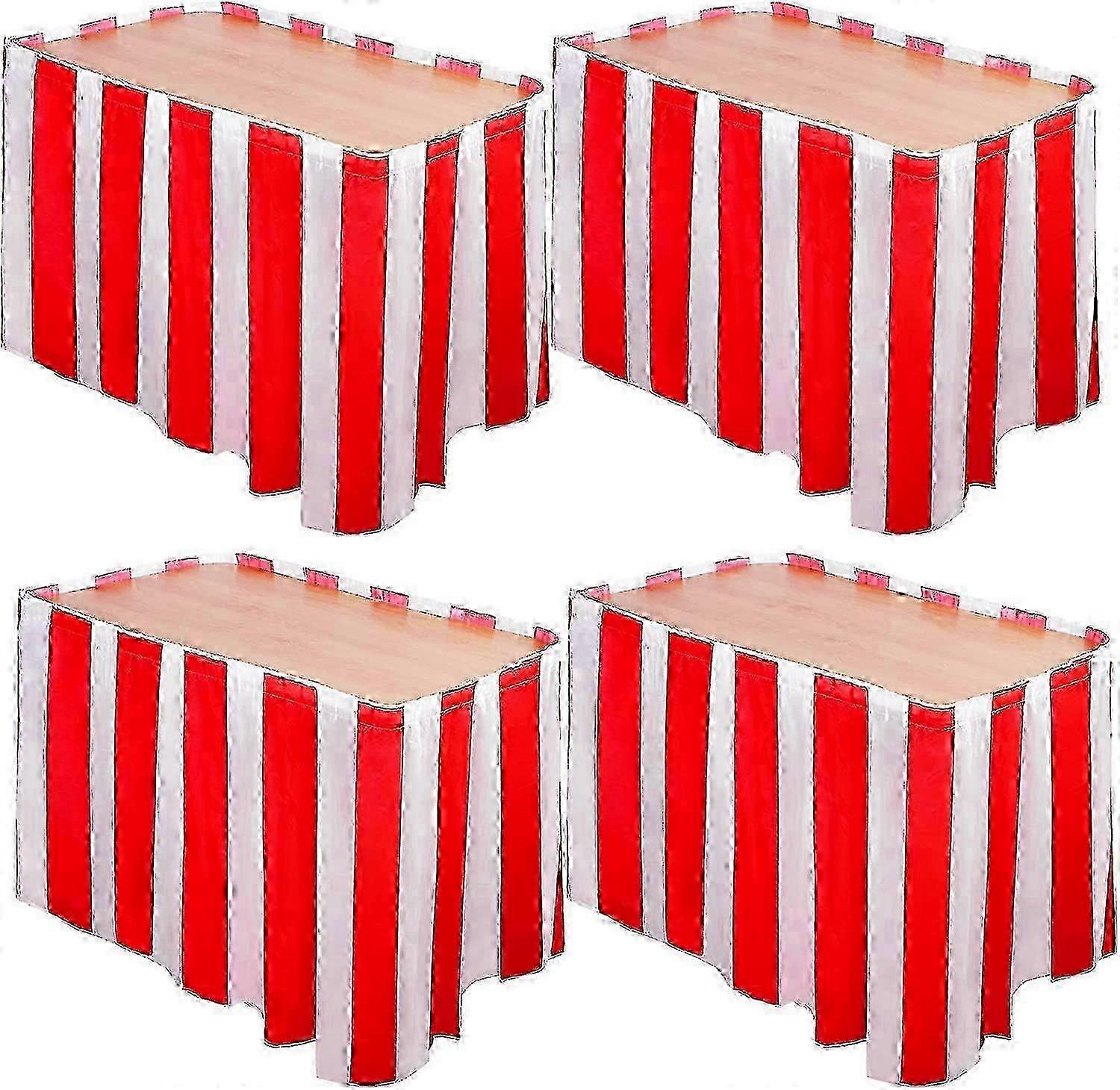 Reusable Circus Stripe Table Skirt