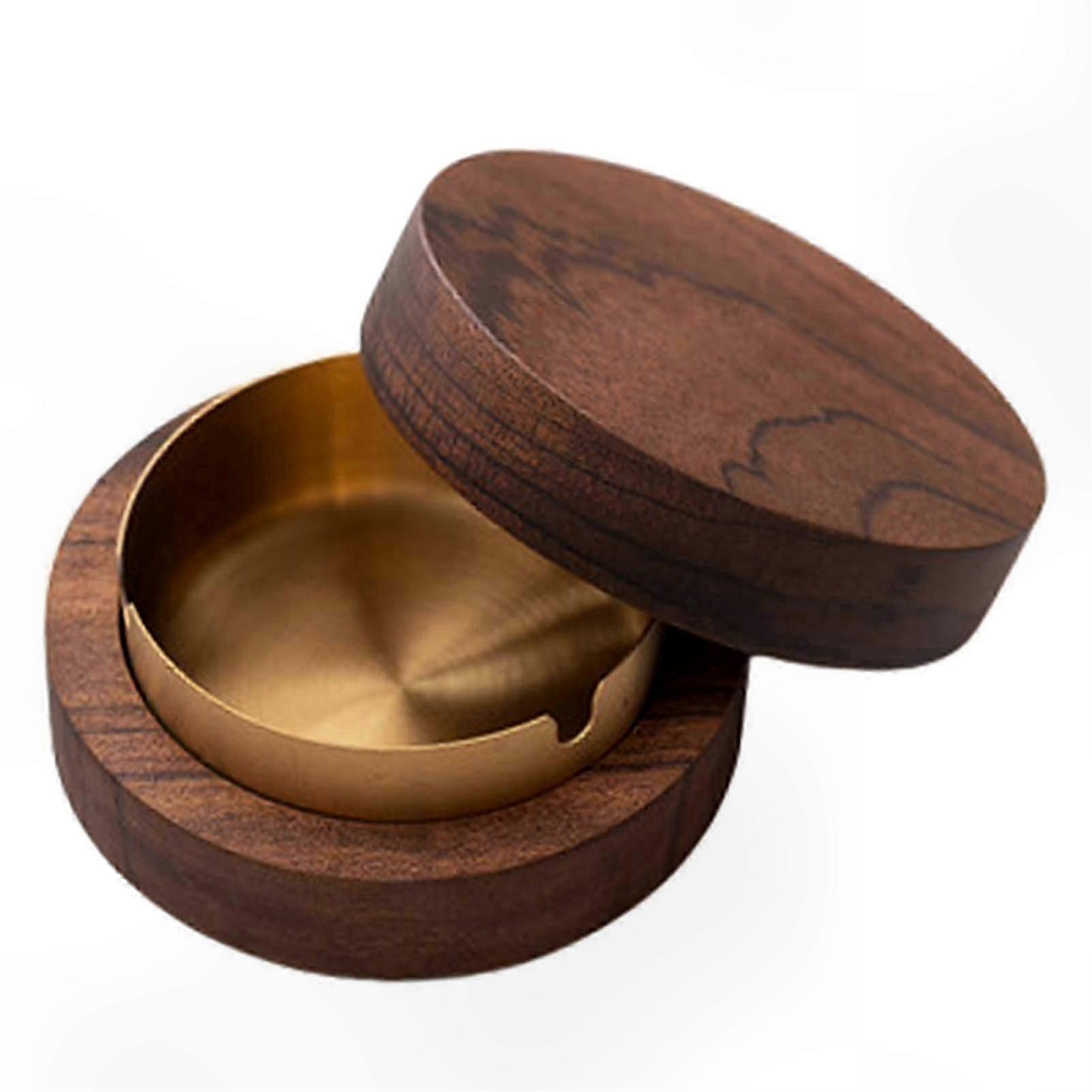 Premium Walnut Ashtray with Lid
