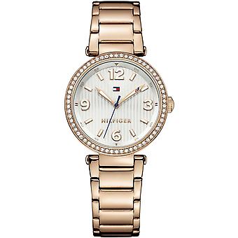 Tommy Hilfiger Lynn horloge voor vrouwen analoge Quartz met roestvrijstalen armband verguld in goud 1781590