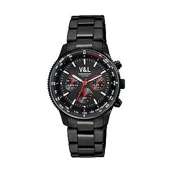 V & l Confidential Quartz Analog Man Watch with Vl042302 Stainless Steel Bracelet