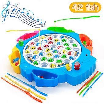 Educational Magnetic Fishing Game Interactive Rotating Board For Preschoolers