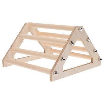 Wooden Chicken Perch Toy for Hen with 1Pcs Rooster Standing Frame