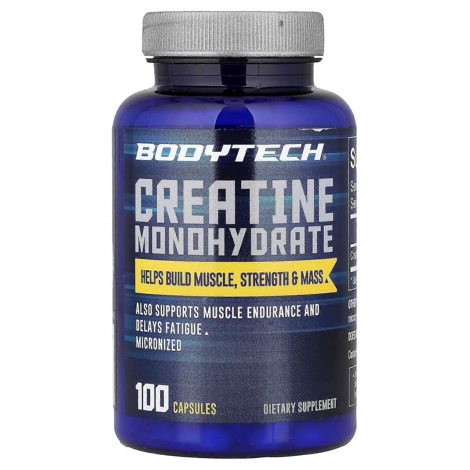 BodyTech, Creatine Monohydrate, 100 Capsules (750 mg per Capsule)