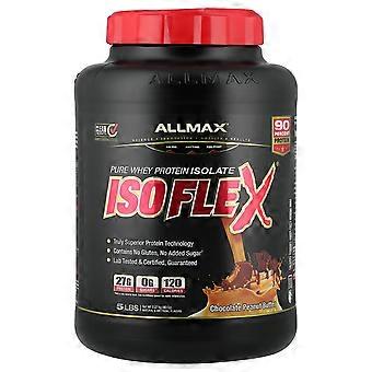 ALLMAX, ISOFLEX®, Proteine ​​del siero del latte isolate pure, Cioccolato e burro di arachidi, 2,27 kg (5 libbre)