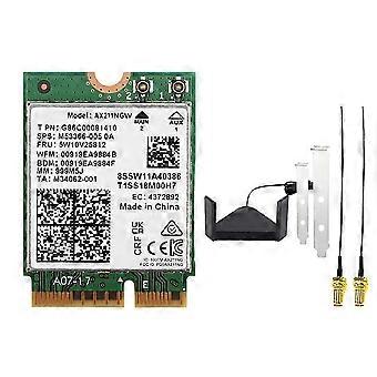 WiFi 6E AX211NGW WiFi Card with Rotating Antenna 5374Mbps Tri Band 2.4G/5G/6Ghz BT5.3 Wireless Network Card Adapter-SFYGV