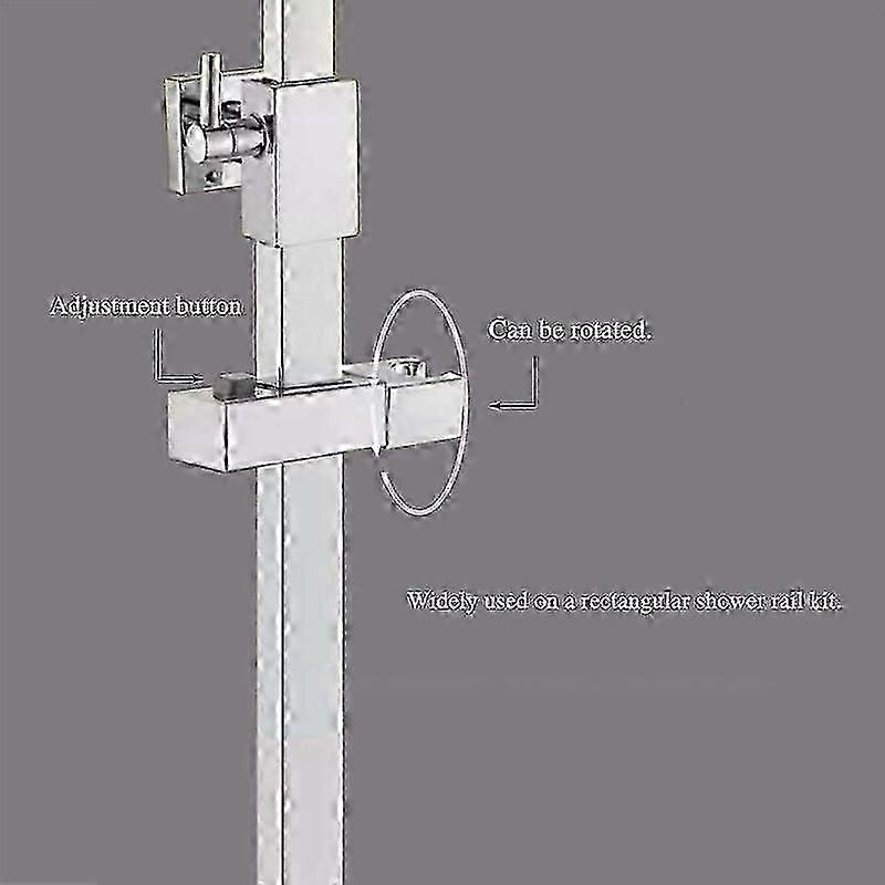 Adjustable Chrome ABS Shower Head Slider