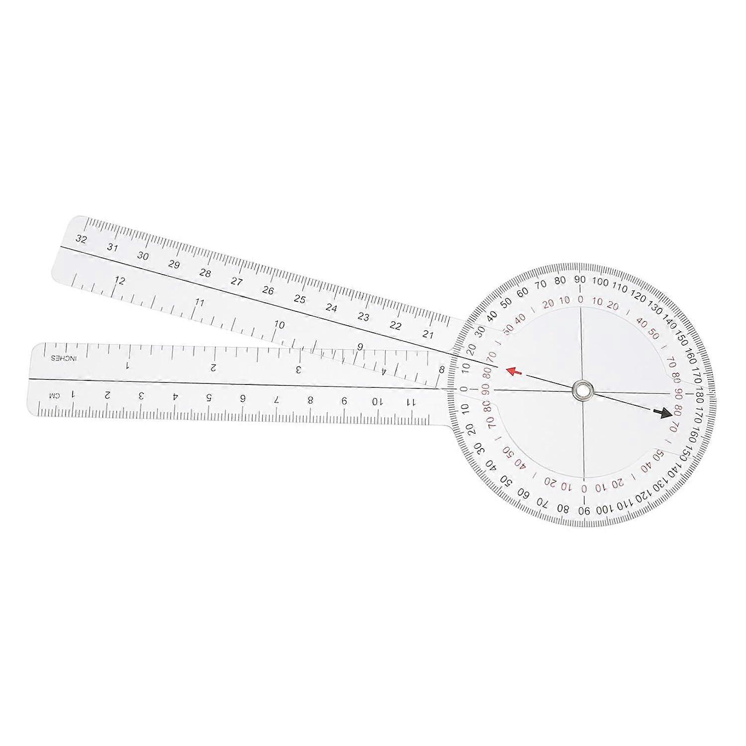 Plastic Rotary Measure 8 Inch Goniometer Angle Ruler for
