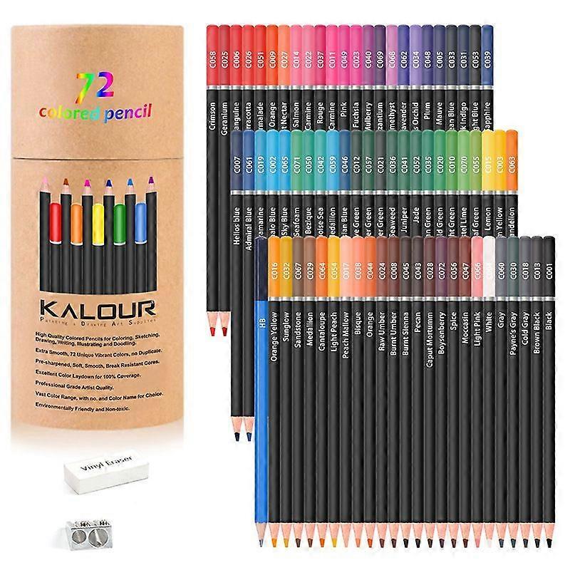 72-Pc Art Supply Set With Vinyl Eraser Sharpener