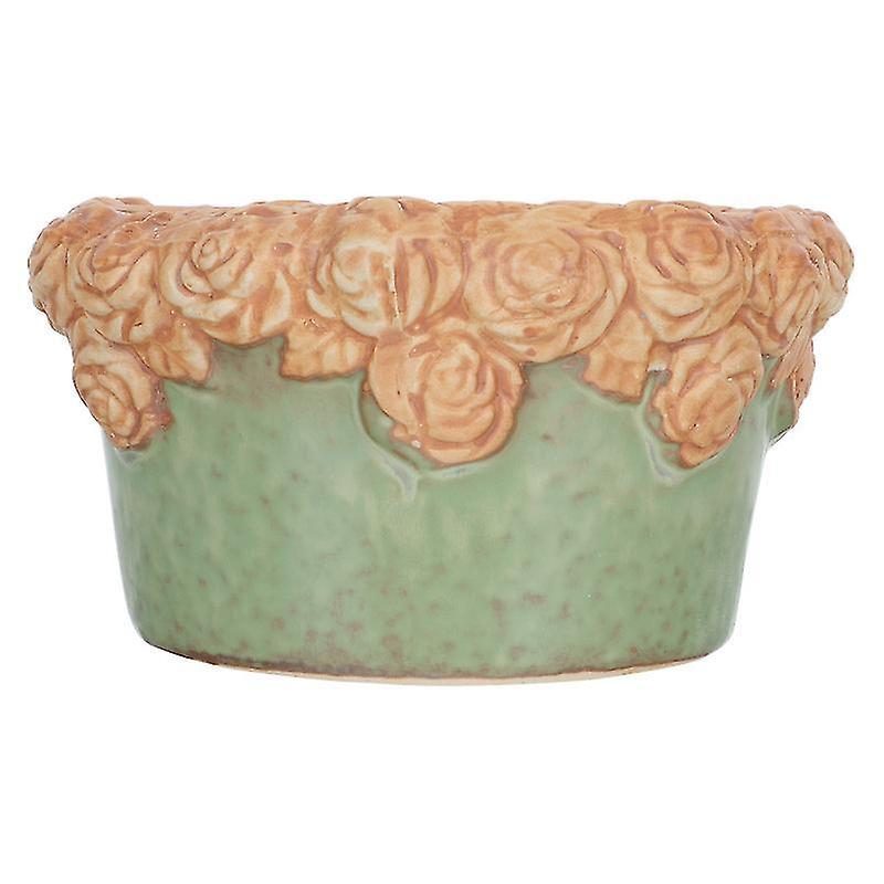 17X17cm Green Pots & Planters Ceramic Flower Pot Flower Planting Pot Gardening Flower Container Succ