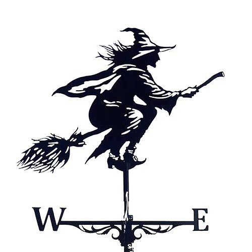 Gravert rustfritt stål Black Metal Weather Vane