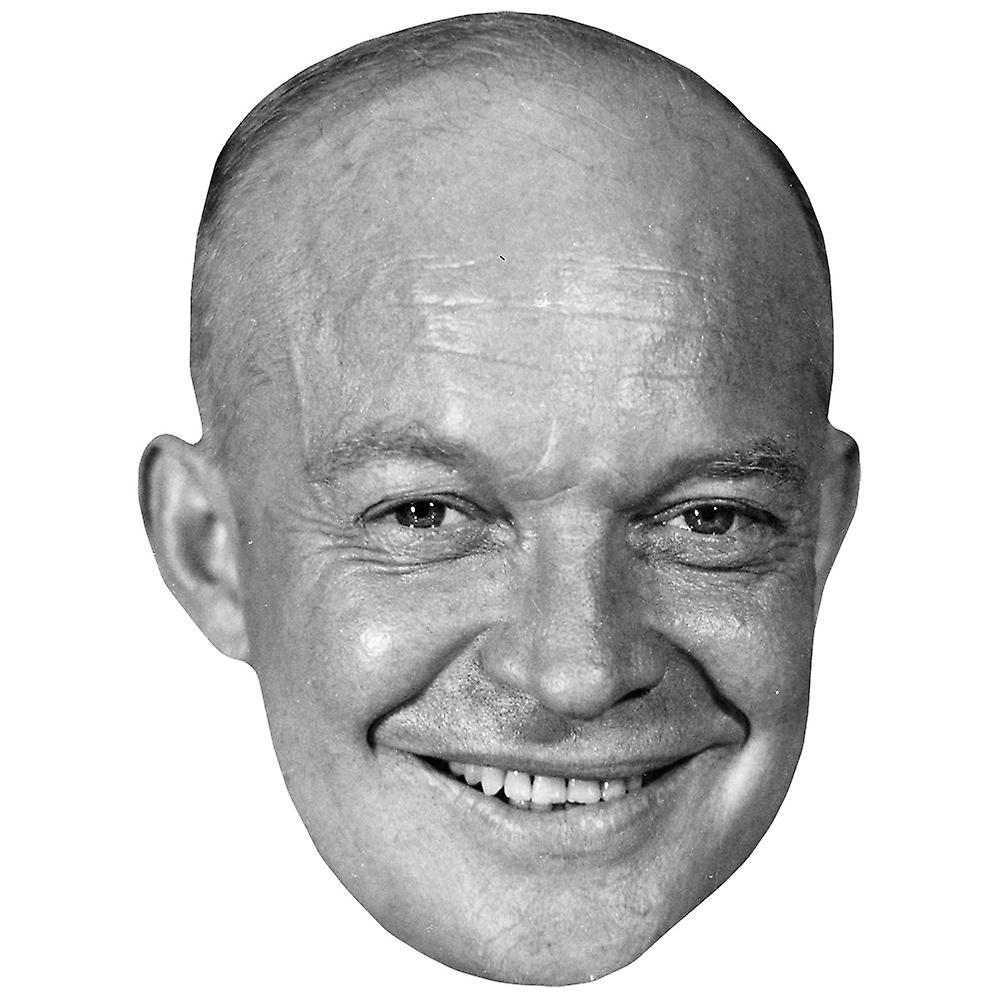 Dwight D Eisenhower (Smile) Celebrity Mask, Flat Card Face
