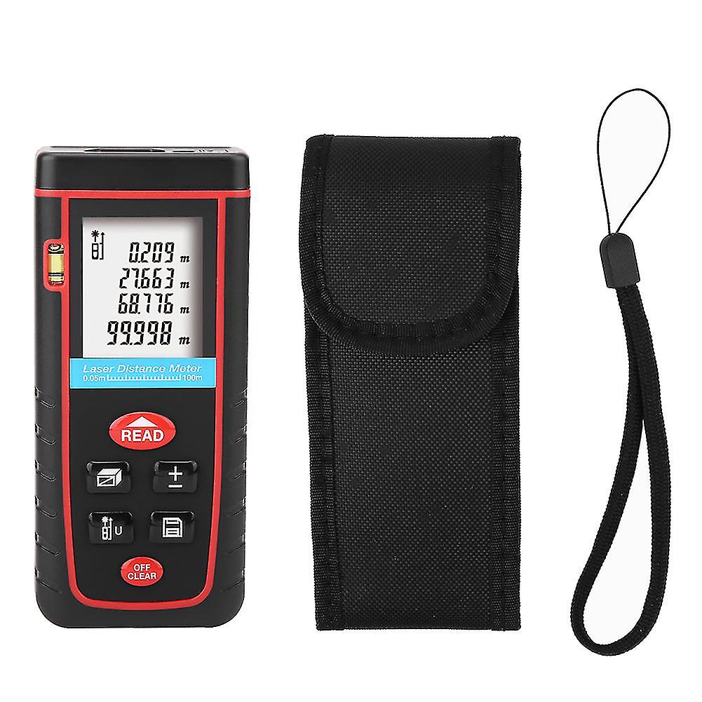 Digital Laser Distance Level Bubble Meter Rangefinder 100m Range Finder Tape Measure Device
