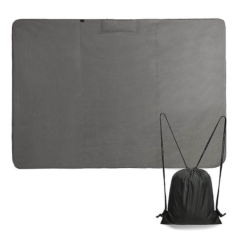 Multi-functional Waterproof Hooded Raincoat With Foldable Picnic Mat (110*160cm) And Cap For Camping And Beach