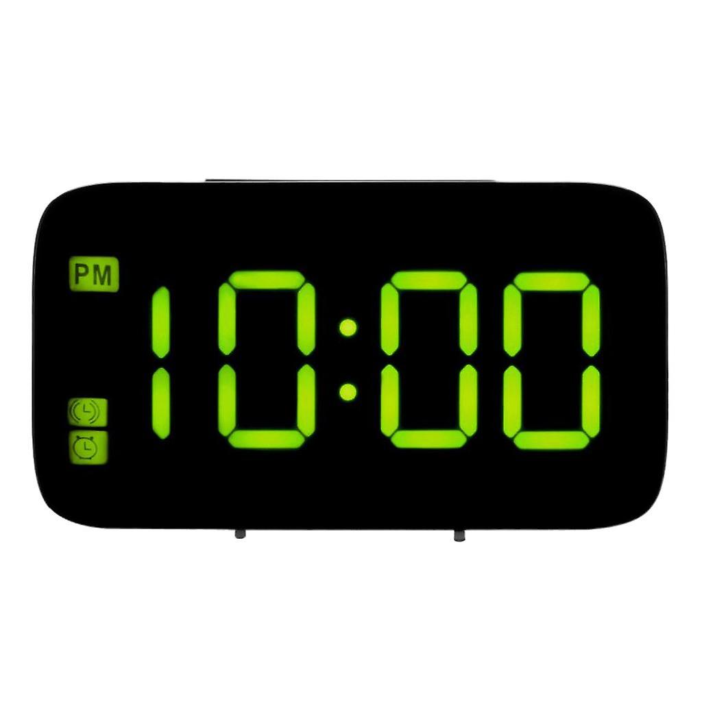 Led Projection Alarm Clock Modern Desktop Clock with Voice control Green