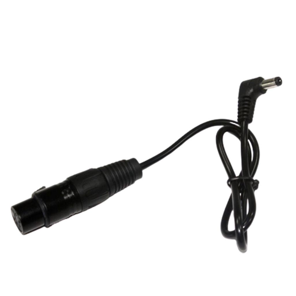 Right Angle DC to 4pin XLR Adapter Power Cable for Studio Video Camera Black