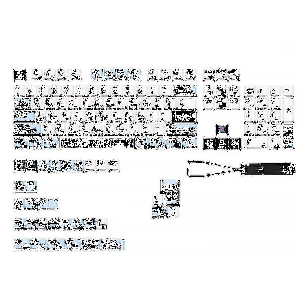 136 Keys Programmer Style Keycaps Cherry Profile Pbt Keycaps Dye Sublimation Keycaps For Cherry Mx