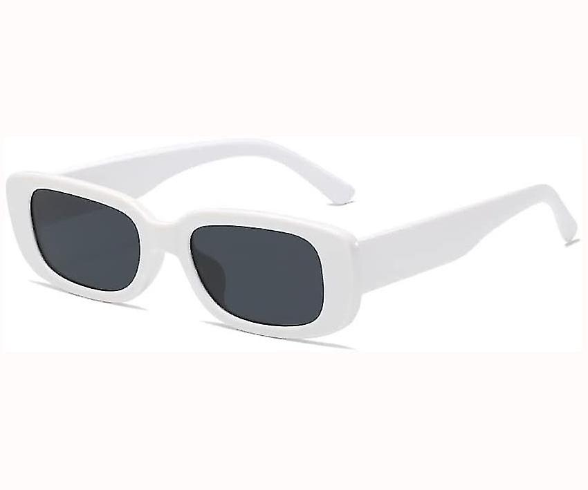 Retro Sunglasses With Small Frame, Rectangular Trend - White