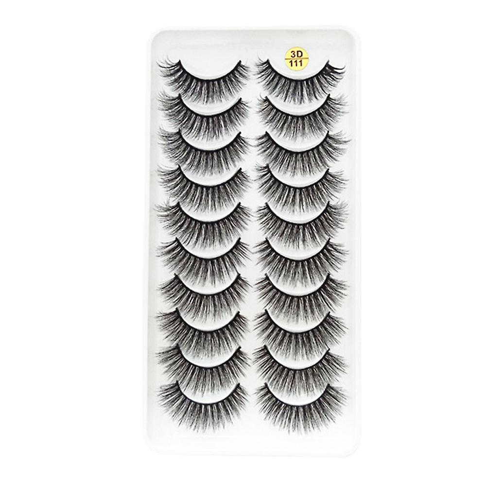 10 Pair Fake Eyelash Soft Curl And Long-lasting Lashes Natural Fitting For Birthday Concert Showing